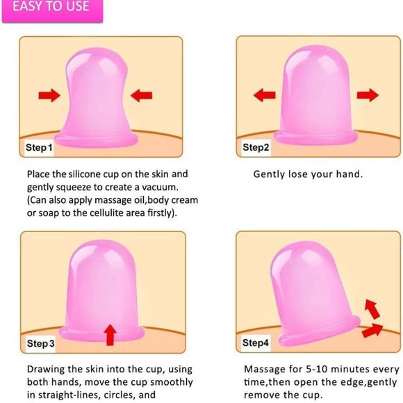 Anti Cellulite Massager Cupping Therapy Massage Sets Silicone Vacuum Suction Cup - Picture 2 of 15